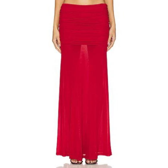 Runaway The Label Dresses & Skirts - Runaway The Label Meila Maxi Skirt in Cherry in Red